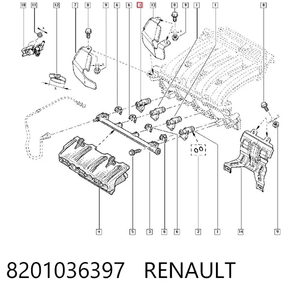 Inyector 8201036397 Renault (RVI)