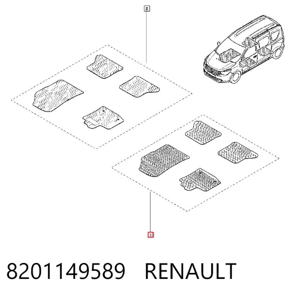 Alfombrillas 8201149589 Renault (RVI)