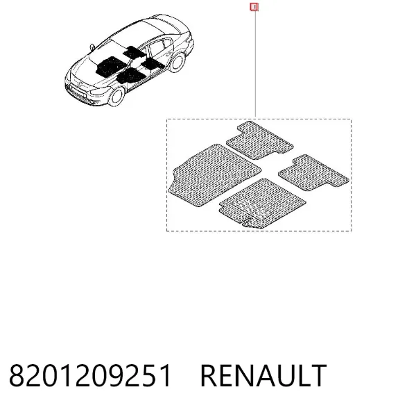 Alfombrillas 8201209251 Renault (RVI)
