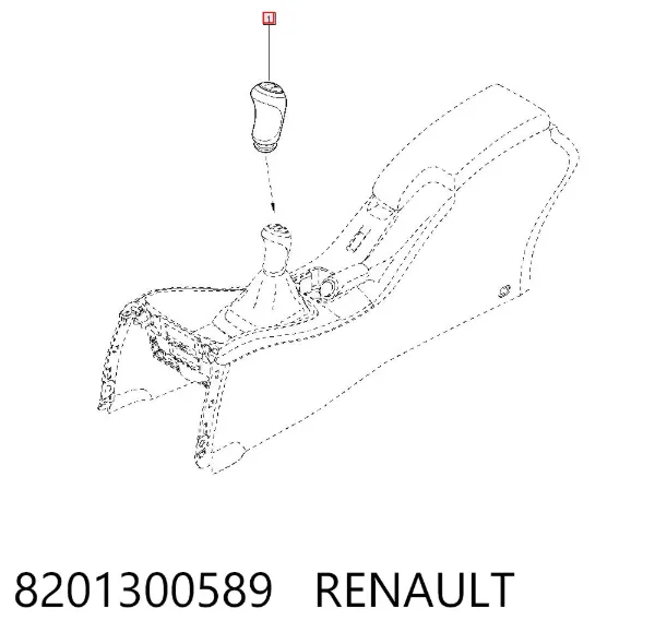 Pomo de palanca de cambios 8201300589 Renault (RVI)