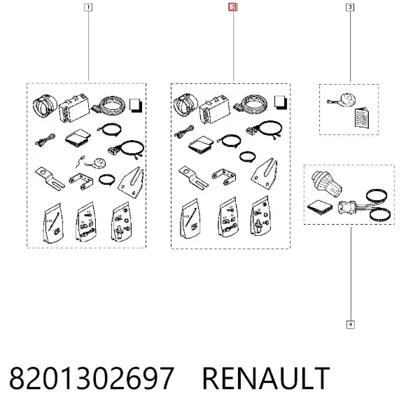 Kit de alarma original 8201302697 Renault (RVI)