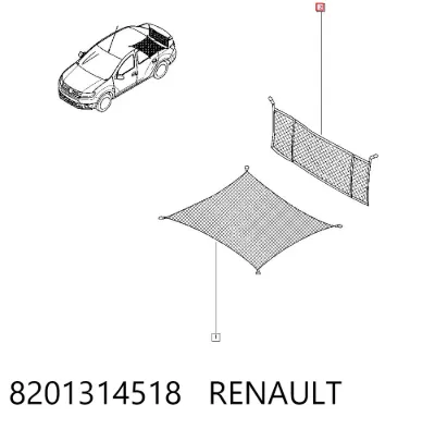 Red del maletero RENAULT 8201314518