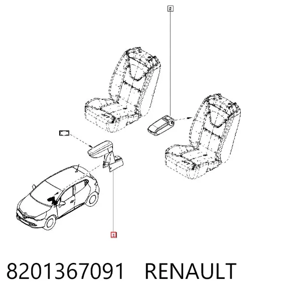 Apoyabrazos 8201367091 Renault (RVI)