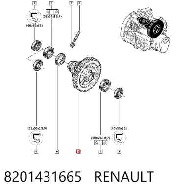 Diferencial delantero RENAULT 8201431665