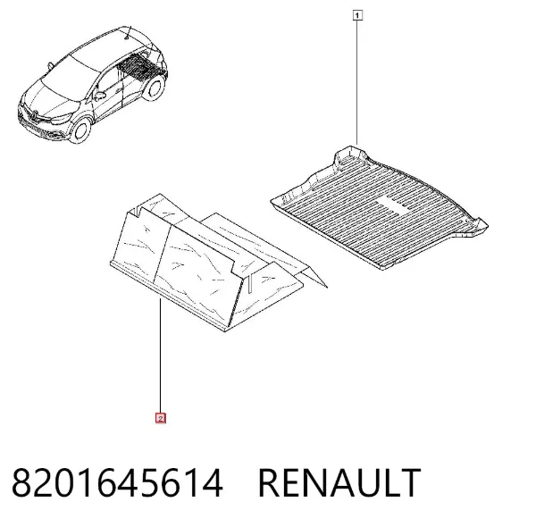 Alfombrilla del maletero 8201645614 Renault (RVI)