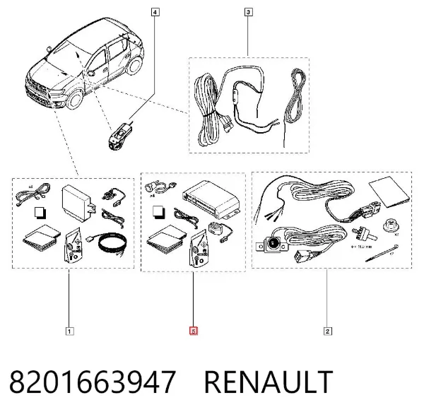 Sensor de distancia por radar 8201663947 Renault (RVI)