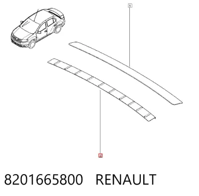 Protector superior del parachoques trasero (estribo) RENAULT 8201665800