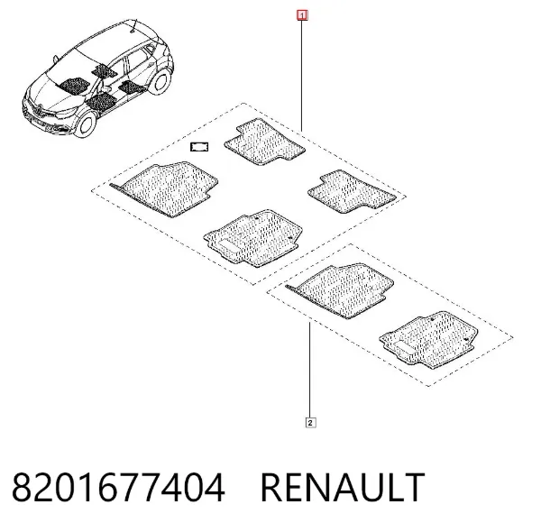 Alfombrillas 8201677404 Renault (RVI)