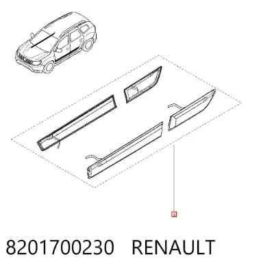 Juego de molduras de puertas RENAULT 8201700230