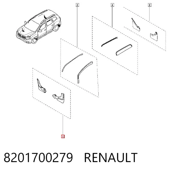Guardabarros delanteros 8201700279 Renault (RVI)