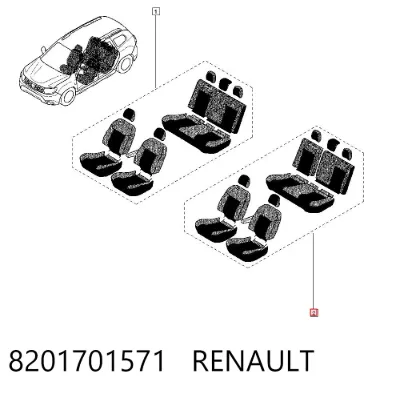 Fundas de asiento RENAULT 8201701571