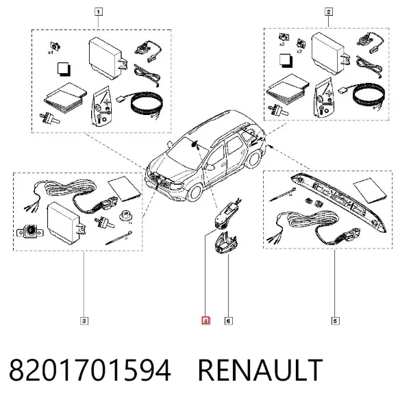 Cámara del sistema de visión 8201701594 Renault (RVI)