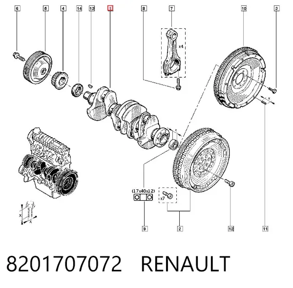 Válvula de la bomba de vacío 8201707072 Renault (RVI)
