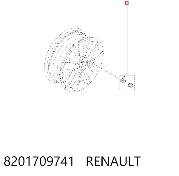 Tuercas de rueda Renault Koleos HY0