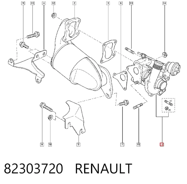 Turbocompresor 82303720 Renault (RVI)