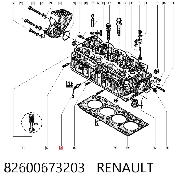 Conector del sensor de posición del árbol de levas 82600673203 Renault (RVI)