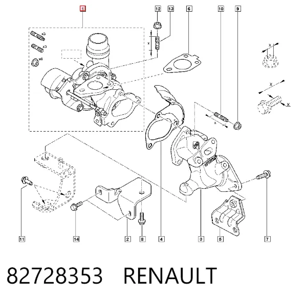 Turbocompresor 82728353 Renault (RVI)