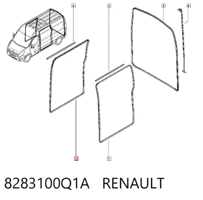 Junta de puerta lateral corrediza RENAULT 8283100Q1A