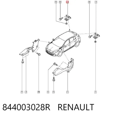 Bisagra de puerta trasera RENAULT 844003028R