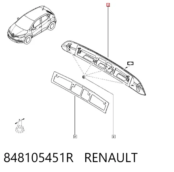 Moldura de maletero 848105451R Renault (RVI)
