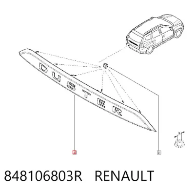 Moldura de la puerta trasera RENAULT 848106803R