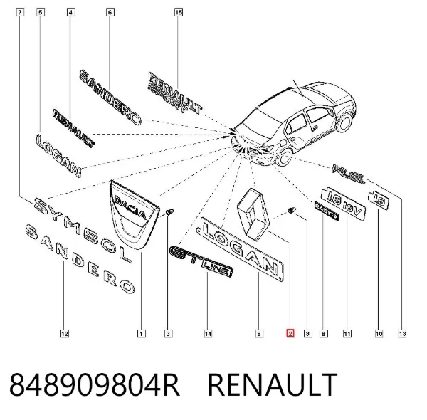 Emblema Renault LOGAN II