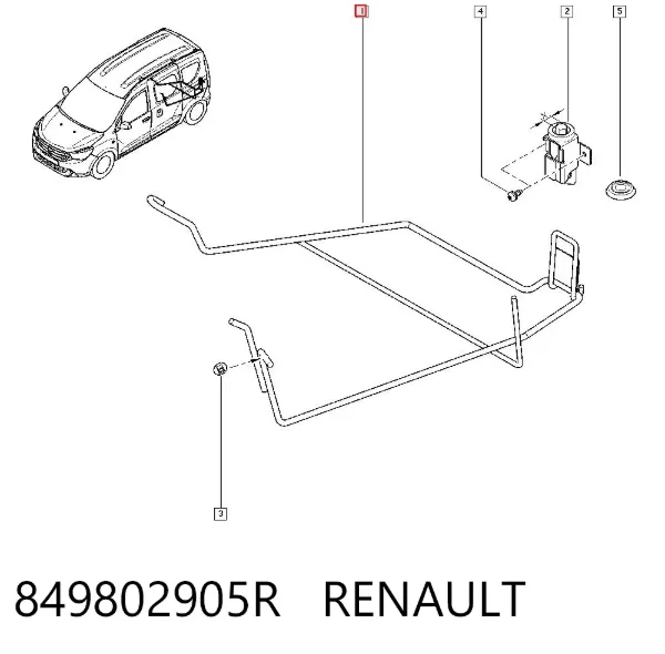 Soporte de rueda de repuesto 849802905R Renault (RVI)