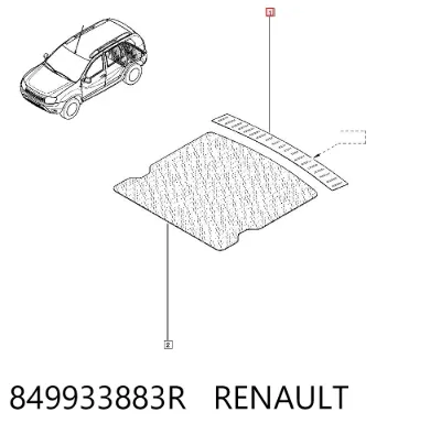 Protector superior del parachoques trasero (estribo) RENAULT 849933883R