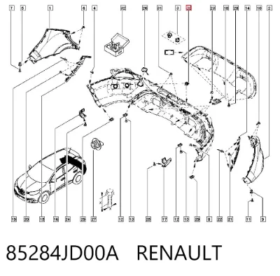 Abrazadera plástica universal RENAULT 85284JD00A