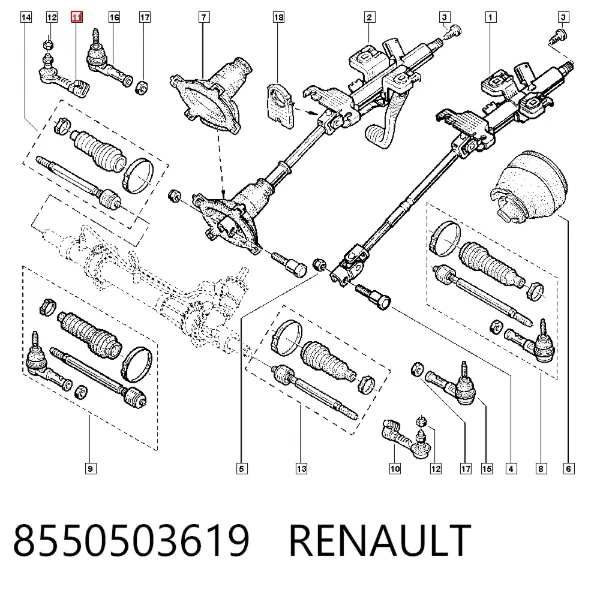 Junta del tapón del cárter de aceite 8550503619 Renault (RVI)