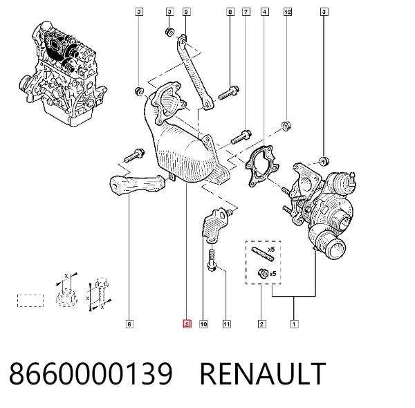 Catalizador 8660000139 Renault (RVI)