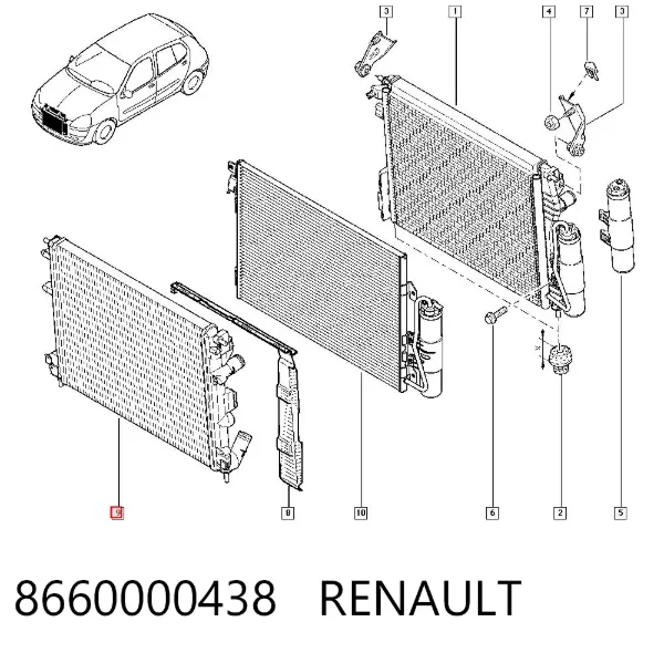 Radiador 8660000438 Renault (RVI)