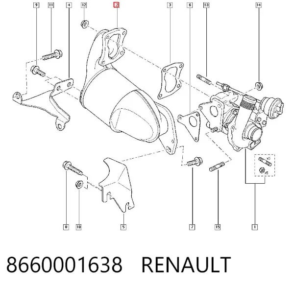 Catalizador 8660001638 Renault (RVI)