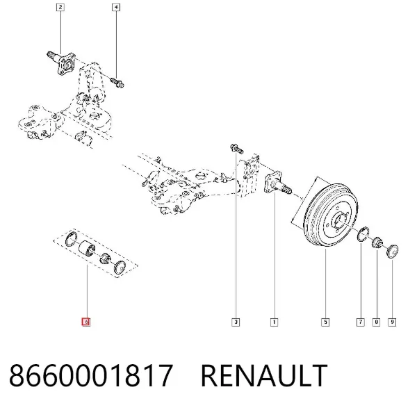 Cojinete de rueda 8660001817 Renault (RVI)