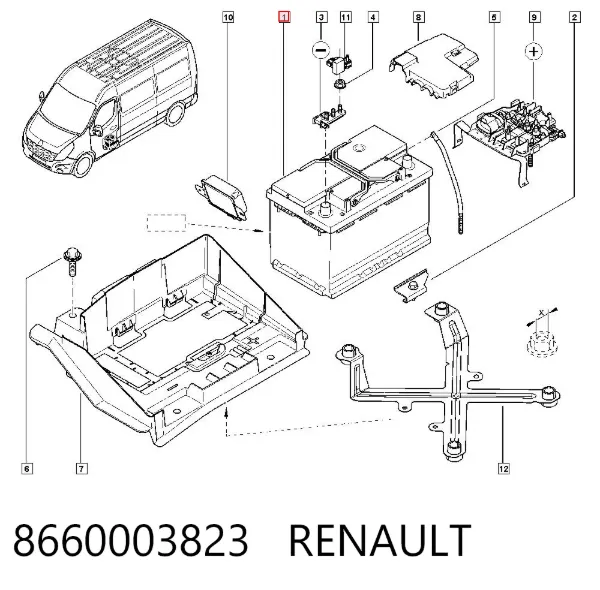 Batería 8660003823 Renault (RVI)
