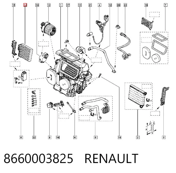 Filtro de habitáculo 8660003825 Renault (RVI)