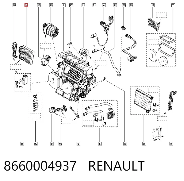 Filtro de habitáculo 8660004937 Renault (RVI)