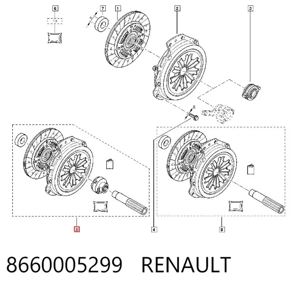 Embrague 8660005299 Renault (RVI)