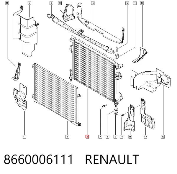 Radiador 8660006111 Renault (RVI)