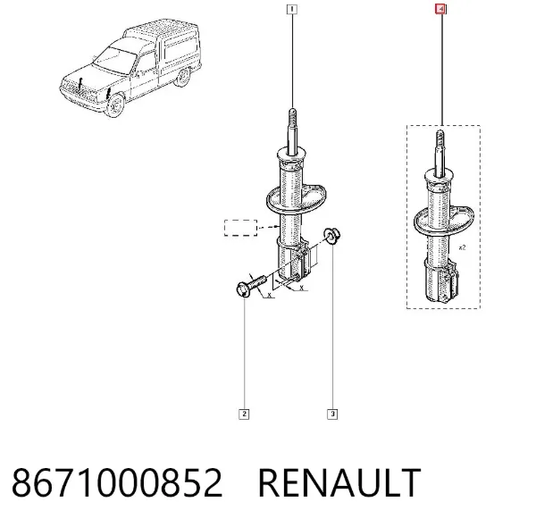 Amortiguador 8671000852 Renault (RVI)