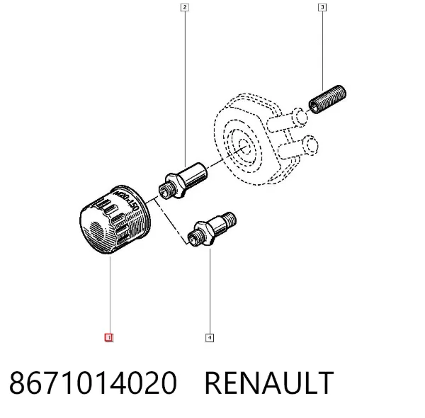 Filtro de aceite 8671014020 Renault (RVI)