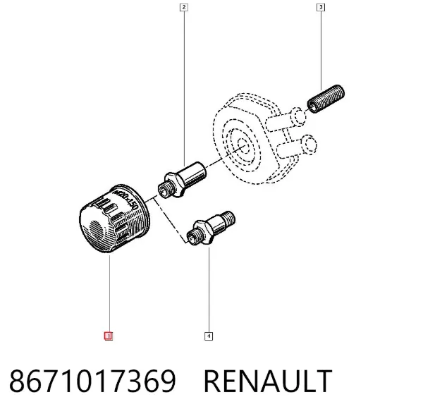 Filtro de aceite 8671017369 Renault (RVI)