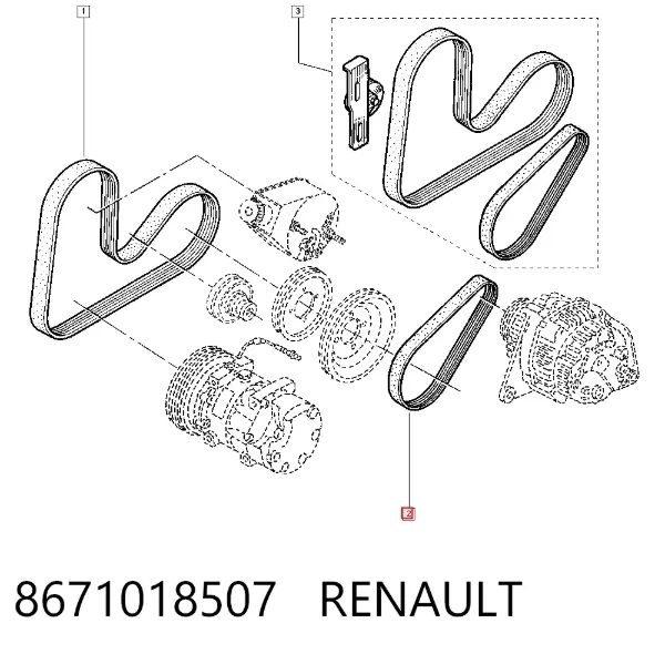 Correa de alternador 8671018507 Renault (RVI)