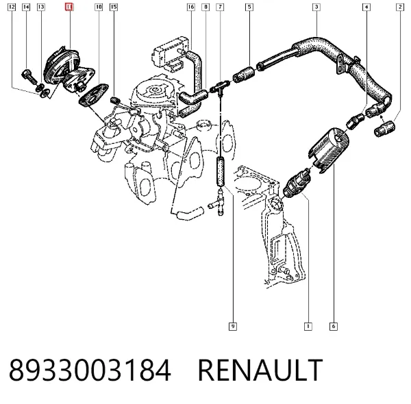 Válvula EGR 8933003184 Renault (RVI)