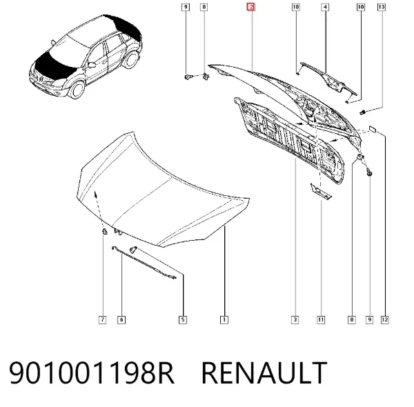 Puerta trasera Renault Koleos HY0