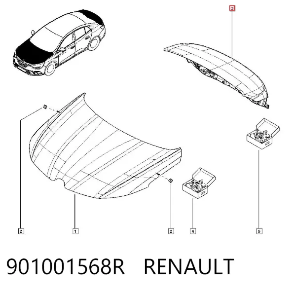 Tapa maletero Renault Megane IV