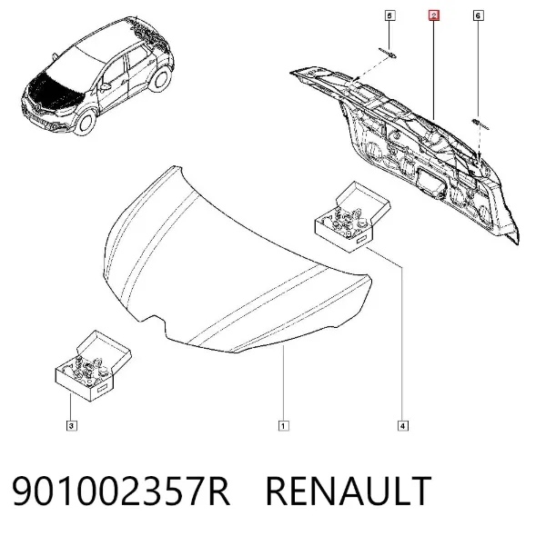 Puerta trasera 901002357R Renault (RVI)
