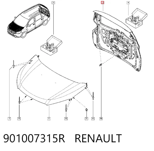 Puerta trasera 901007315R Renault (RVI)