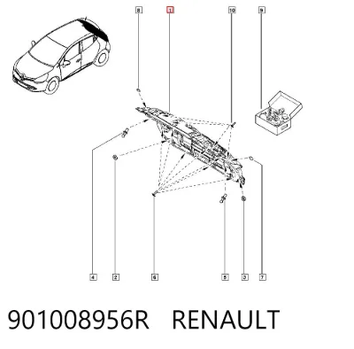 Puerta trasera del maletero (portón trasero) RENAULT 901008956R