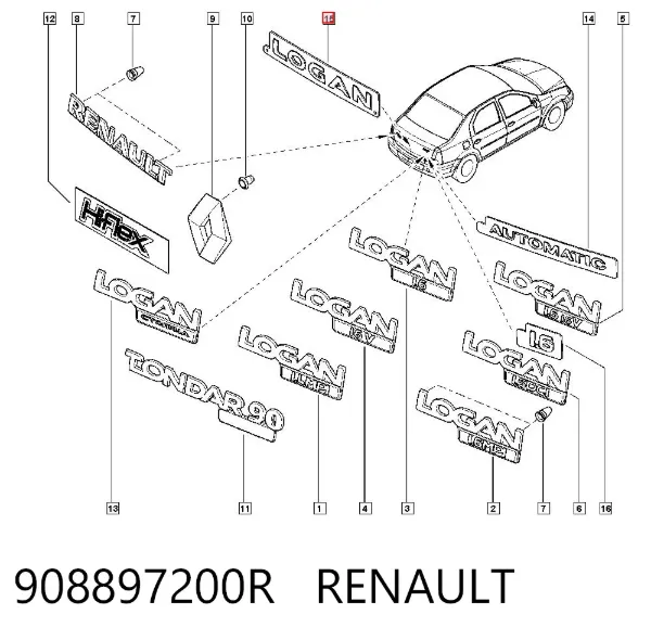 Emblema Renault LOGAN I